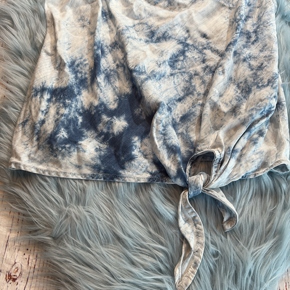 Bella Dahl Bias Cowl Neck Tie Up Cami in Cloud Wash sz M - Picture 6 of 10